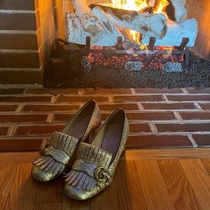 Gold Gucci pumps size 7